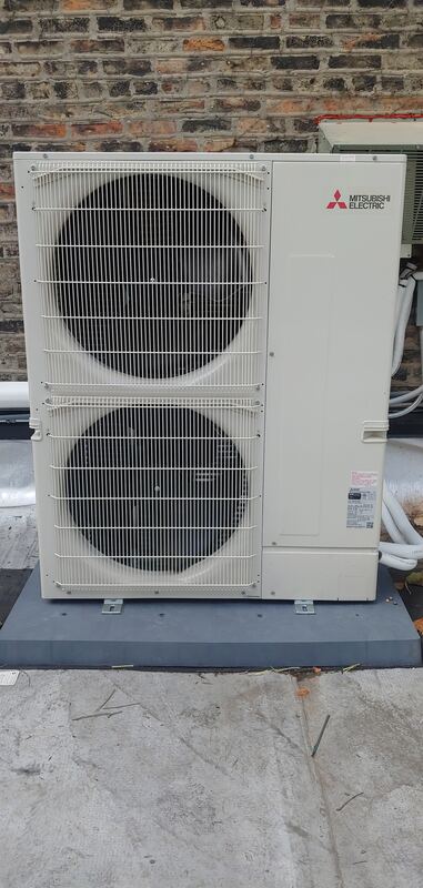 Large Mitsubishi heat pump